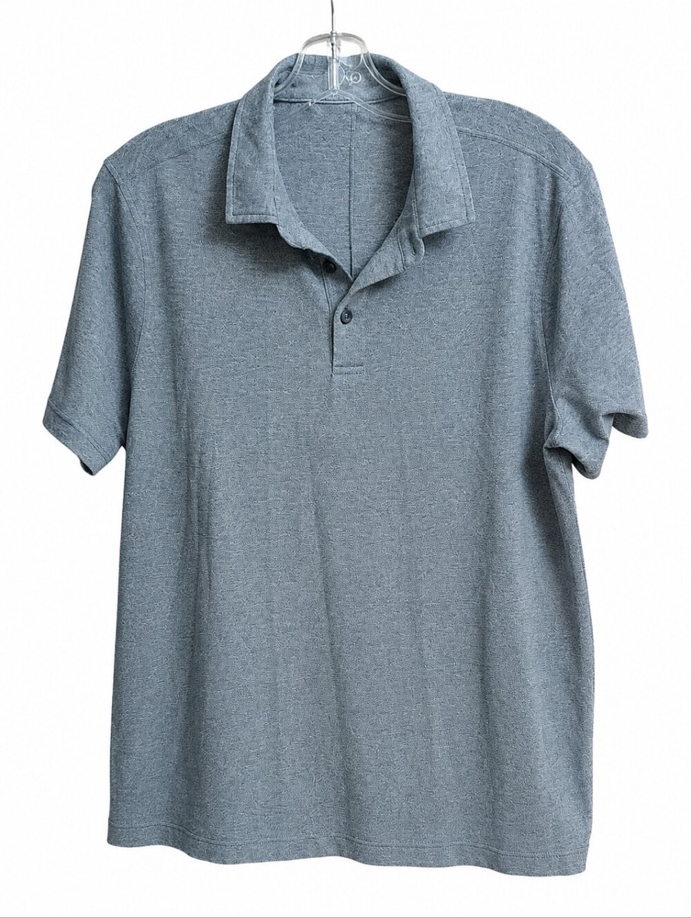 Lululemon Men's Size Large Gray Heather Polo Shirt Short Sleeve Golf Casual
